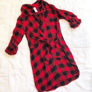 JUSTICE girls buffalo plaid shirt dress